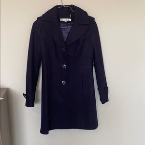 Purple 3 button trench coat